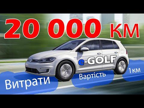 Volkswagen e-Golf витрати, обслуговування, вартість 1 км на vw e golf за 20000 км eGolf е гольф golf