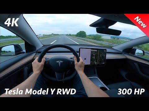 Tesla Model Y 2023 RWD - POV Test Drive and Full Review in 4K (LFP battery), Acceleration 0-100 km/h